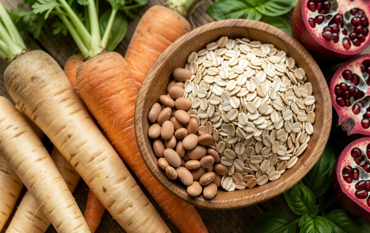 Fresh high-fibre vegetables